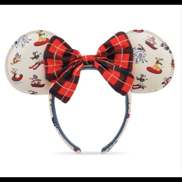 Disney Parks Holiday Mickey Ears WALT'S HOLIDAY LODGE 2021 NEW CHRISTMAS EARS - Picture 1 of 1